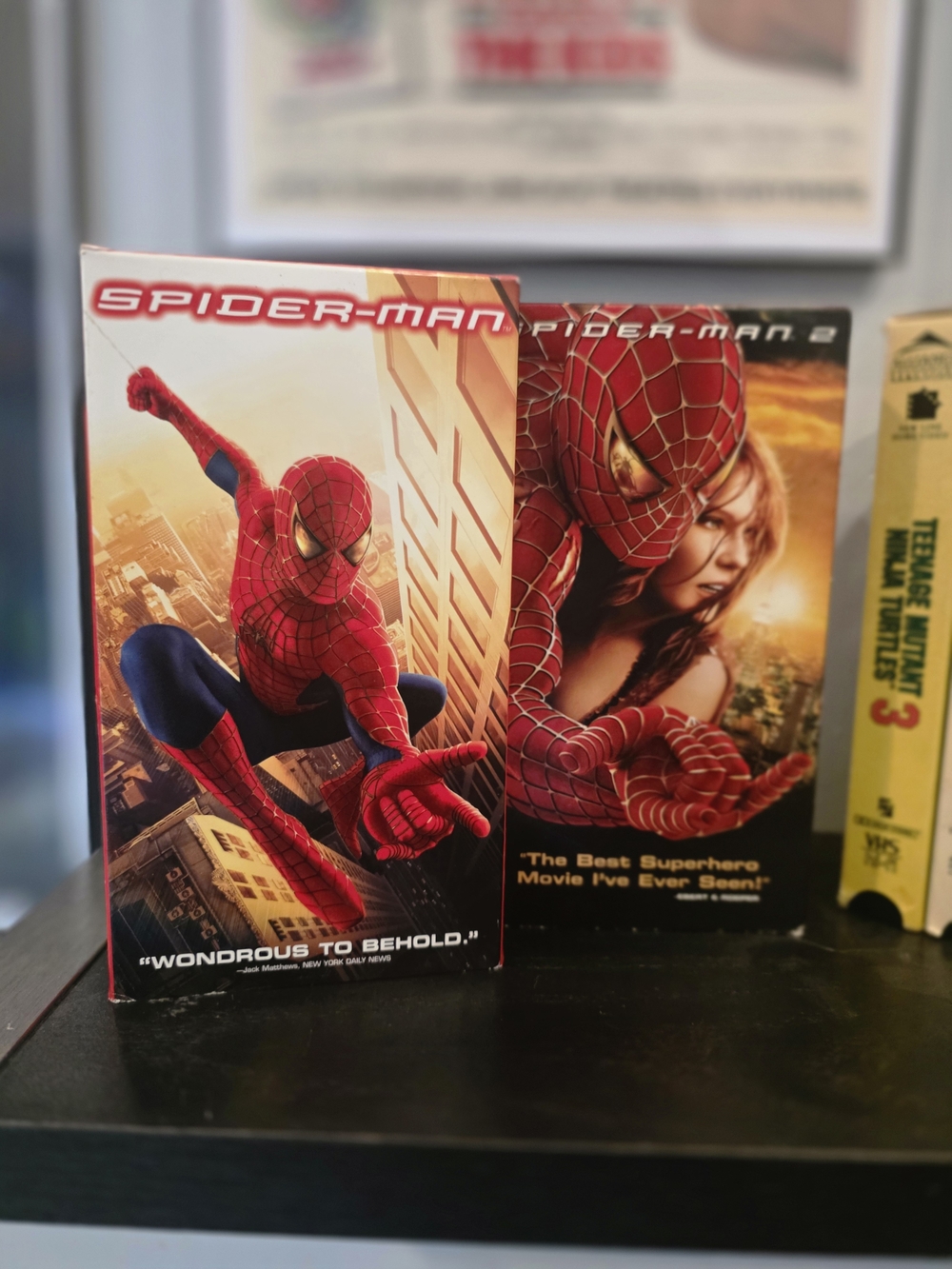 Vintage Sam Raimi Spider-Man 1 & 2 VHS Tape Bundle - Rare Late Release!